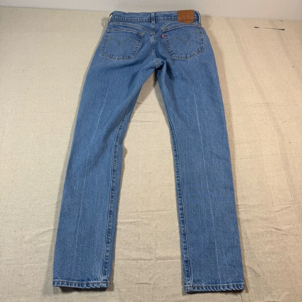 Levi's Premium 501 S Skinny Jeans‎ Men W30 L32 Blue Button Fly Denim